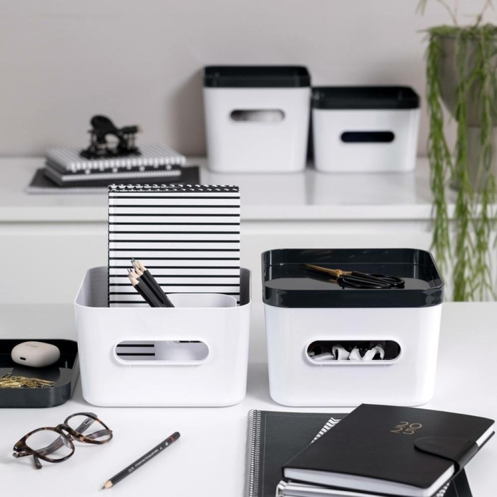 Förvaringslåda, SMARTSTORE COMPACT SQUARE MEDIUM, 20 x 20 x H 12 cm i gruppen Förvaring / Förvaringslådor / SmartStore förvaringslådor hos SmartaSaker.se (40855)