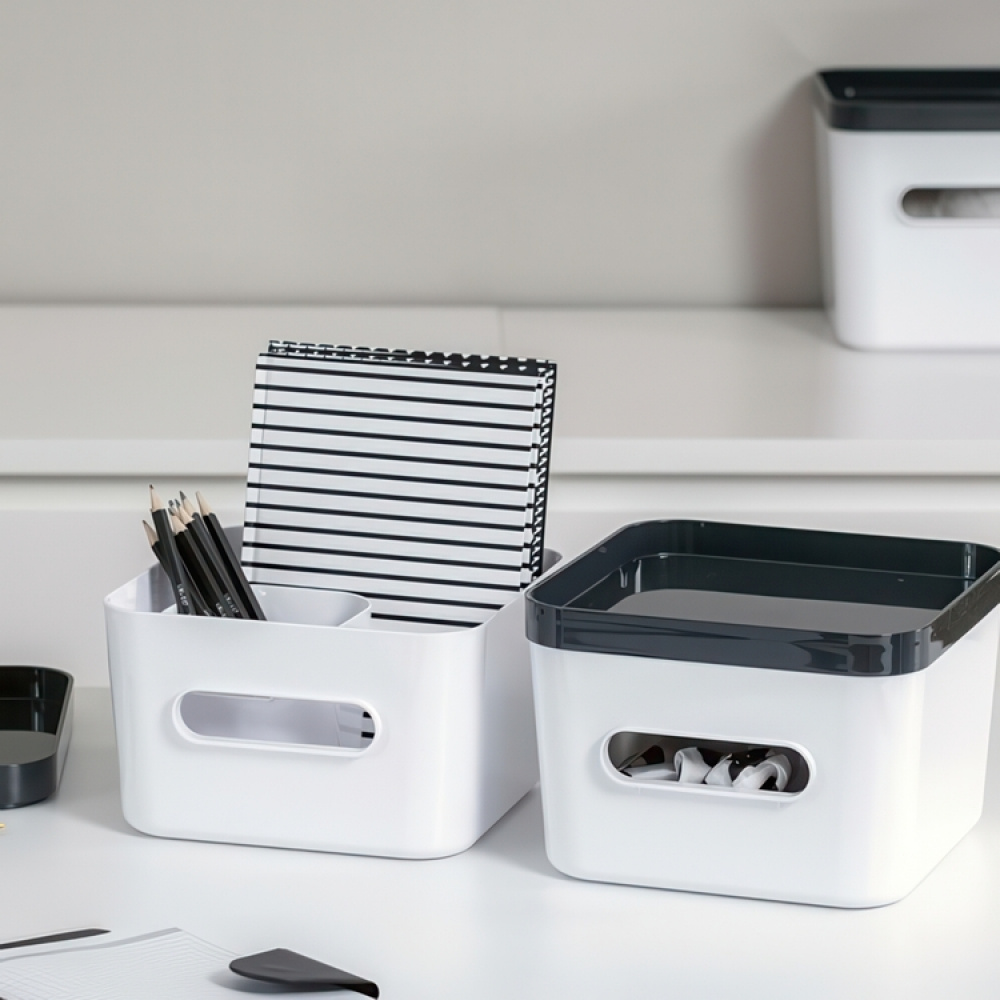 Förvaringslåda, SMARTSTORE COMPACT SQUARE MEDIUM, 20 x 20 x H 12 cm i gruppen Förvaring / Förvaringslådor / SmartStore förvaringslådor hos SmartaSaker.se (40855)