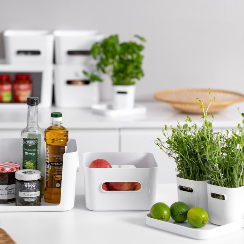 Förvaringslåda, SMARTSTORE COMPACT SQUARE MEDIUM, 20 x 20 x H 12 cm i gruppen Förvaring / Förvaringslådor / SmartStore förvaringslådor hos SmartaSaker.se (40855)