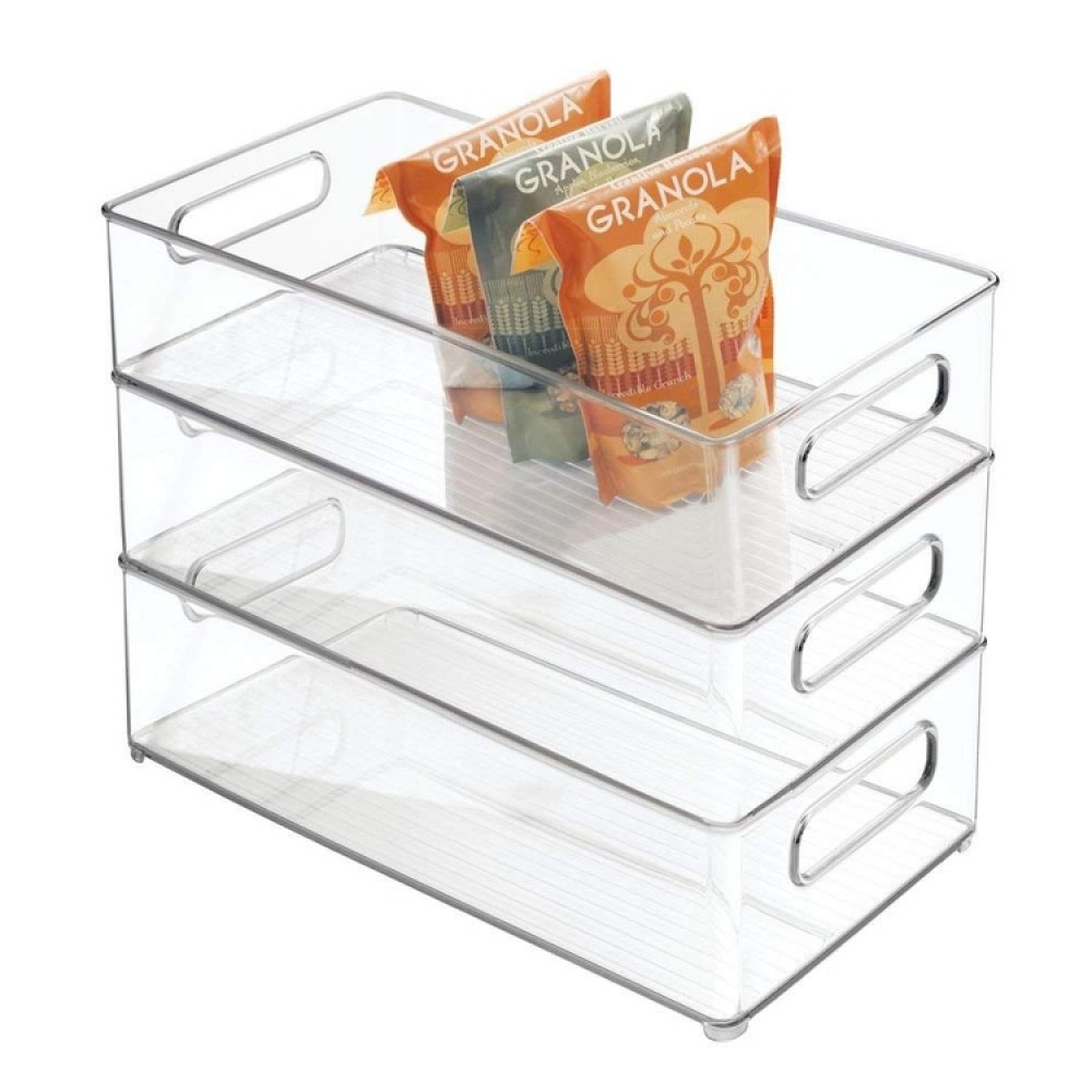 Förvaringslåda, Stapelbar, ID CABINET BINZ, 20,3 x 36,8 x H10,2 cm, Transparent i gruppen Förvaring / Köksförvaring / Organisera köksskåp hos SmartaSaker.se (40856)