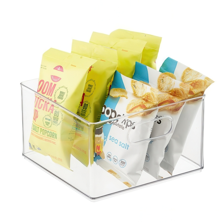 Förvaringslåda, THE HOME EDIT ALL PURPOSE BIN, Djup, 25,4 x 25,4 x H 15,2 cm, Transparent i gruppen Förvaring / Köksförvaring / Kylskåpsförvaring hos SmartaSaker.se (40857)