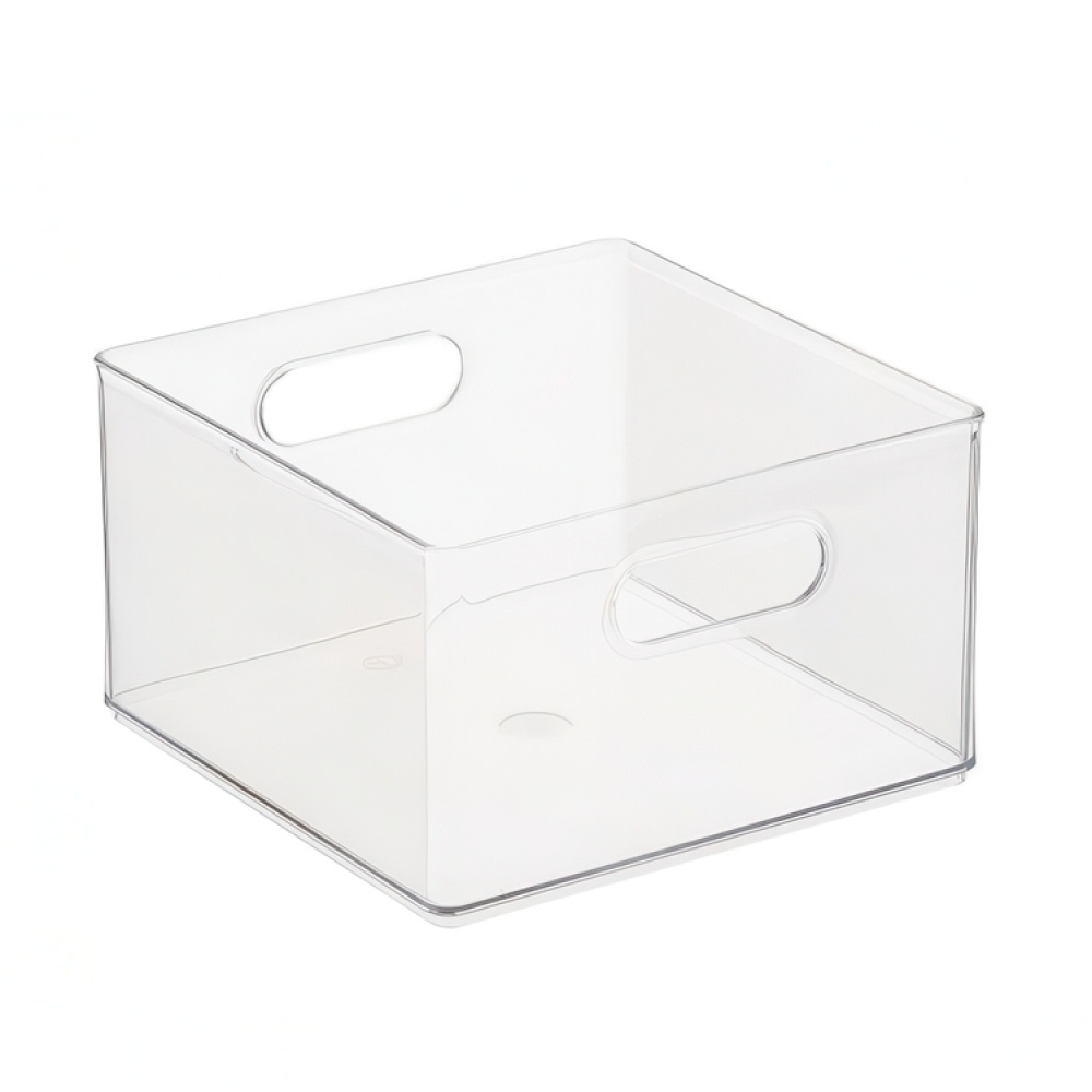 Förvaringslåda, THE HOME EDIT ALL PURPOSE BIN, Djup, 25,4 x 25,4 x H 15,2 cm, Transparent i gruppen Förvaring / Köksförvaring / Kylskåpsförvaring hos SmartaSaker.se (40857)