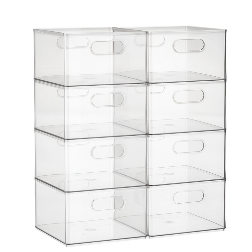 Förvaringslåda, THE HOME EDIT ALL PURPOSE BIN, Djup, 25,4 x 25,4 x H 15,2 cm, Transparent i gruppen Förvaring / Köksförvaring / Kylskåpsförvaring hos SmartaSaker.se (40857)