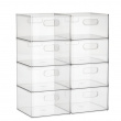 Förvaringslåda, THE HOME EDIT ALL PURPOSE BIN, Djup, 25,4 x 25,4 x H 15,2 cm, Transparent