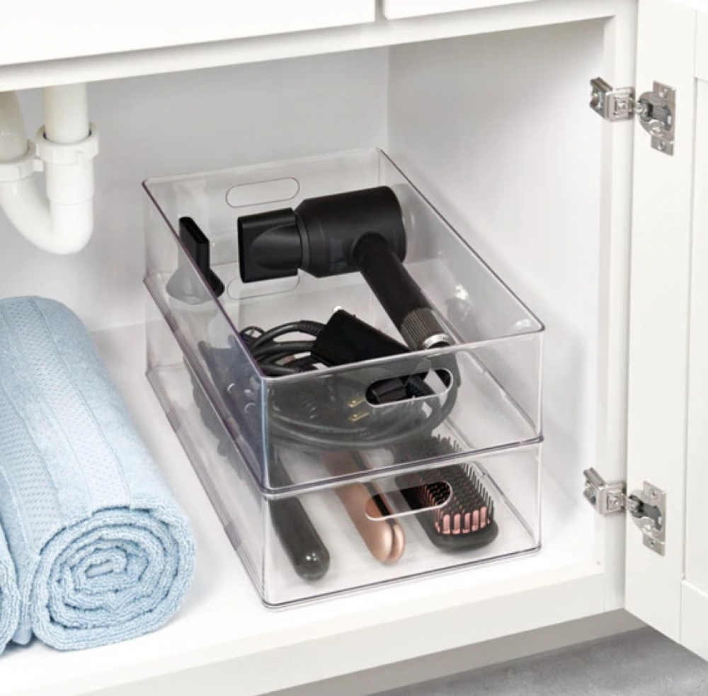 Förvaringslåda, THE HOME EDIT HAIR TOOL BIN, 25,4 x 38,1 x H10,8 cm, Klar i gruppen Förvaring / Förvaringslådor hos SmartaSaker.se (40858)