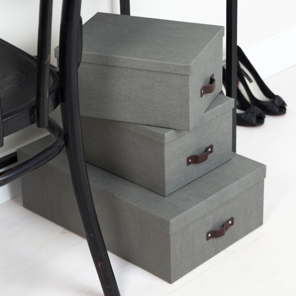 Förvaringslådor, Set med 3, BIGSO INGE CANVAS i gruppen Förvaring / Förvaringslådor / BigSo förvaringslådor hos SmartaSaker.se (40861)