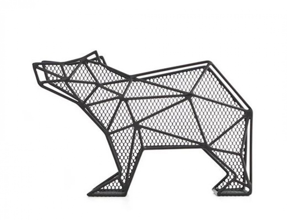 Förvaringsställ i metall, stående eller vägghängd, BEAR, 25 x 7,7 x H 15,6 cm, Svart i gruppen Förvaring / Hallförvaring / Krokar och hängare hos SmartaSaker.se (40870)