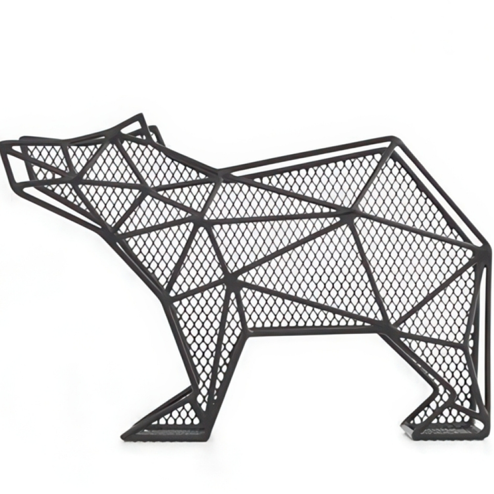 Förvaringsställ i metall, stående eller vägghängd, BEAR, 25 x 7,7 x H 15,6 cm, Svart i gruppen Förvaring / Hallförvaring / Krokar och hängare hos SmartaSaker.se (40870)