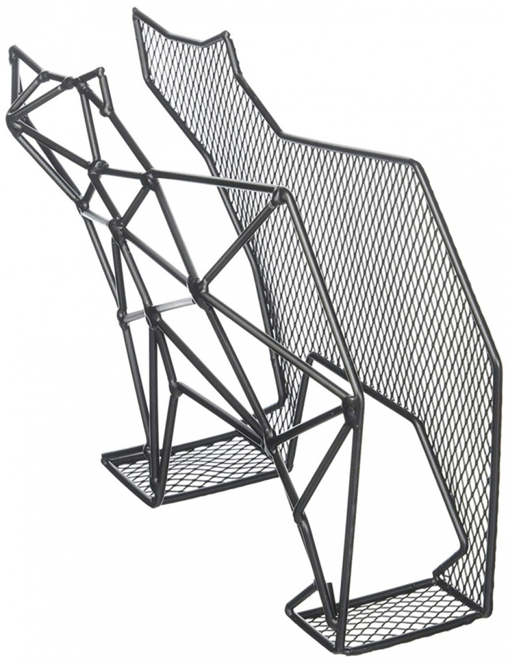 Förvaringsställ i metall, stående eller vägghängd, BEAR, 25 x 7,7 x H 15,6 cm, Svart i gruppen Förvaring / Hallförvaring / Krokar och hängare hos SmartaSaker.se (40870)