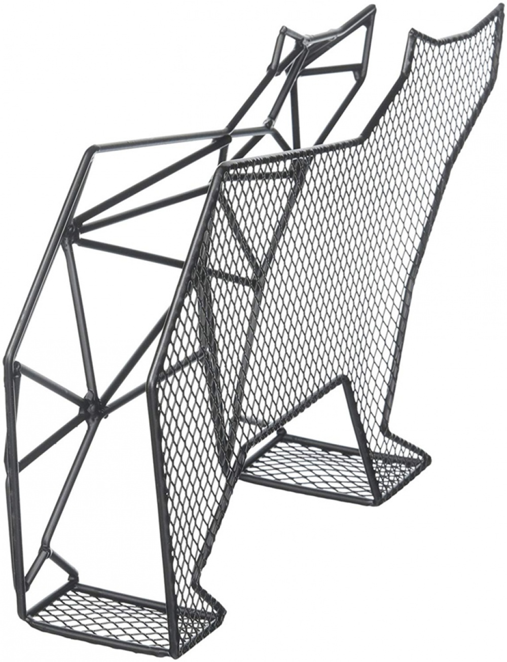 Förvaringsställ i metall, stående eller vägghängd, BEAR, 25 x 7,7 x H 15,6 cm, Svart i gruppen Förvaring / Hallförvaring / Krokar och hängare hos SmartaSaker.se (40870)