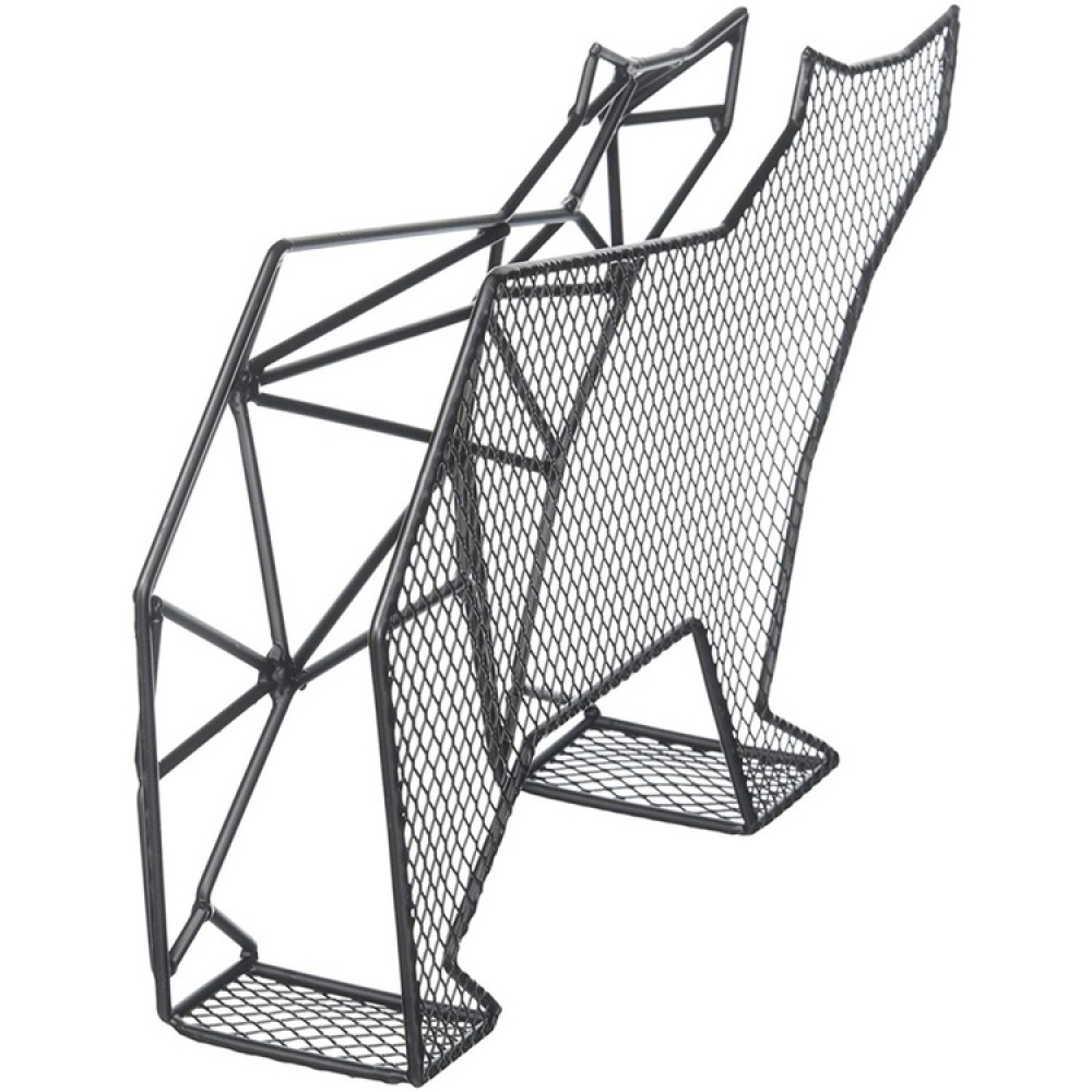 Förvaringsställ i metall, stående eller vägghängd, BEAR, 25 x 7,7 x H 15,6 cm, Svart i gruppen Förvaring / Hallförvaring / Krokar och hängare hos SmartaSaker.se (40870)