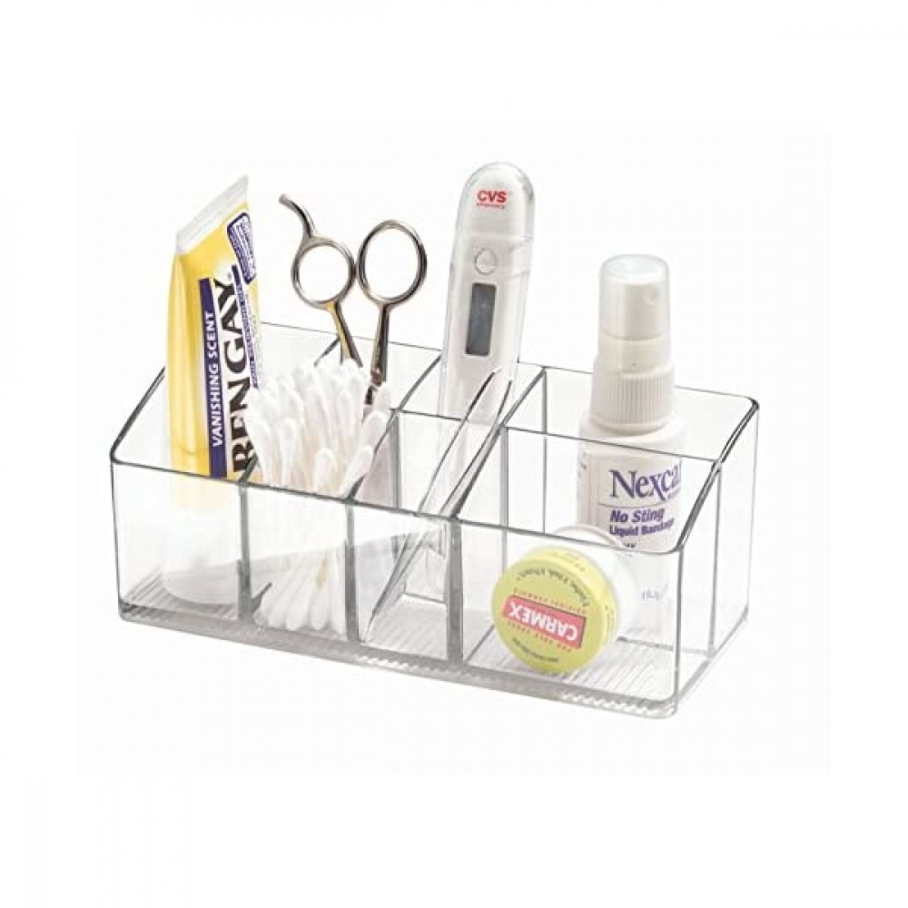 Förvaringsställ, Litet, 7 fack, IN CABINET ORGANIZER, 17,8 x 7,6 x H 7 cm, Transparent i gruppen Förvaring / Badrumsförvaring / Sminkförvaring hos SmartaSaker.se (40873)