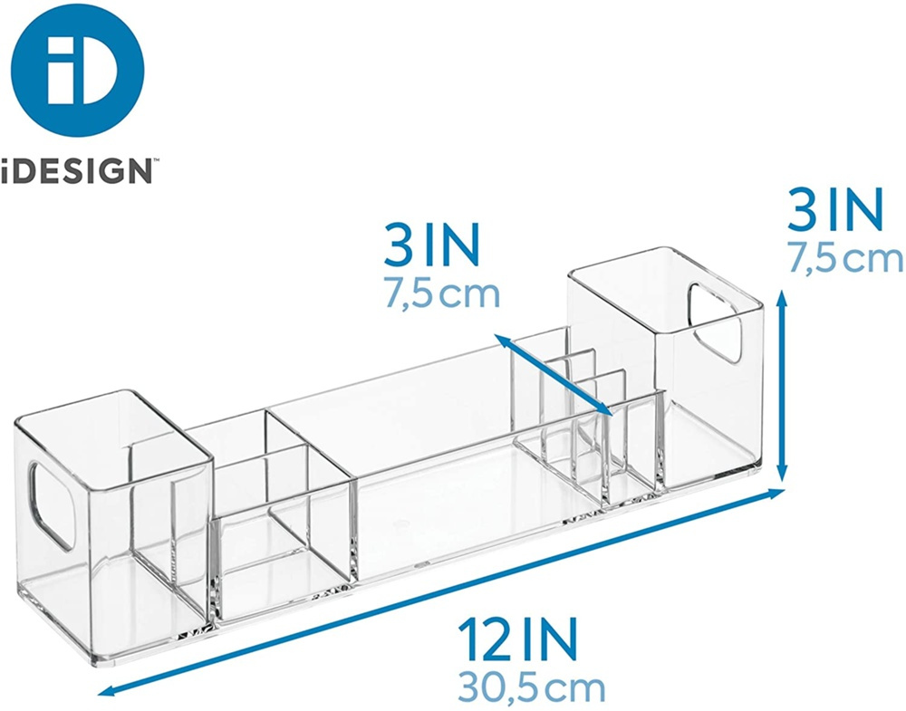 Förvaringsställ, långsmalt, CLARITY ORGANIZER, 30,5 x 7,6 x H 7,6 cm, Klar i gruppen Förvaring / Badrumsförvaring hos SmartaSaker.se (40875)