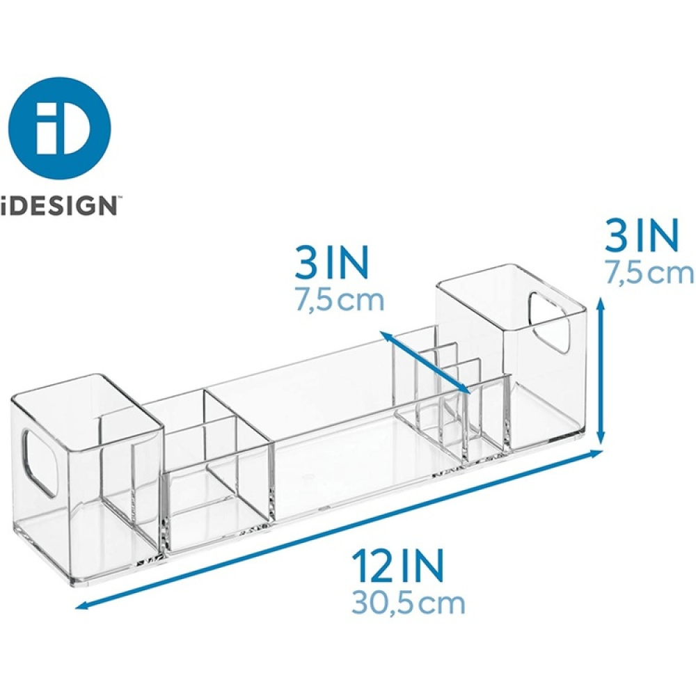 Förvaringsställ, långsmalt, CLARITY ORGANIZER, 30,5 x 7,6 x H 7,6 cm, Klar i gruppen Förvaring / Badrumsförvaring hos SmartaSaker.se (40875)
