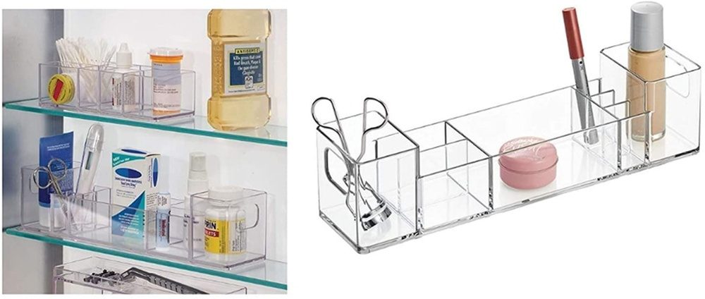 Förvaringsställ, långsmalt, CLARITY ORGANIZER, 30,5 x 7,6 x H 7,6 cm, Klar i gruppen Förvaring / Badrumsförvaring hos SmartaSaker.se (40875)