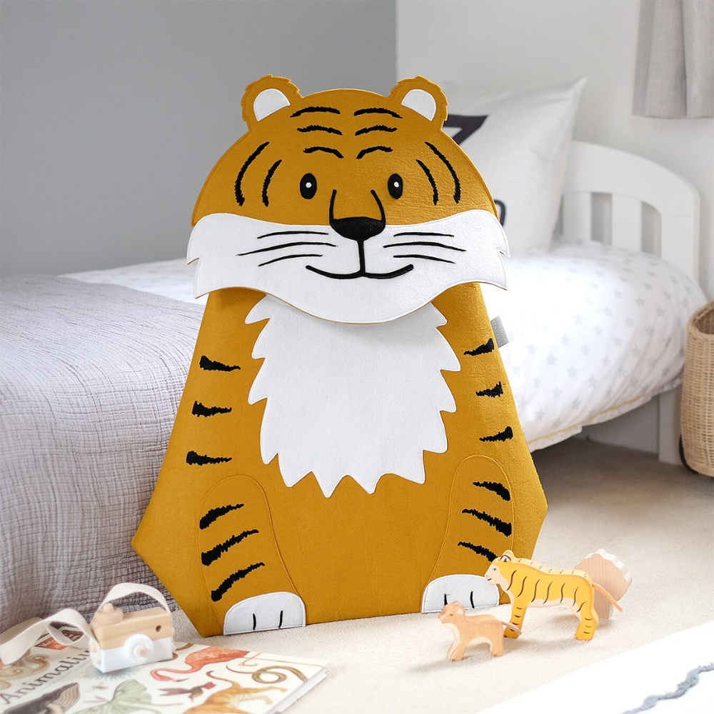 Förvaringssäck för barn, TIGER, 55 x H 70 cm, Orange i gruppen Förvaring / Barnrumsförvaring hos SmartaSaker.se (40877)