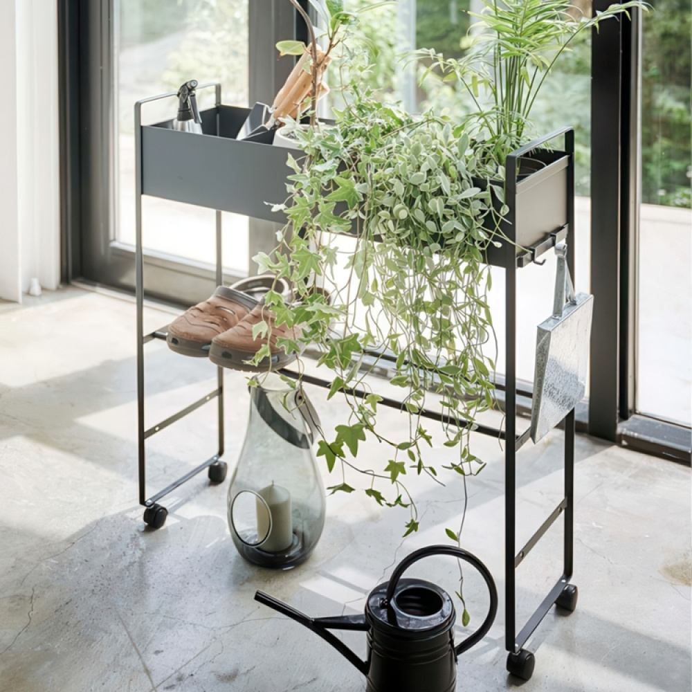 Förvaringsvagn / Skoställ på hjul, ENTRYWAY TROLLEY, 75,5 x 22 x H 74,5 cm, Yamazaki i gruppen Förvaring / Hallförvaring / Skohyllor hos SmartaSaker.se (40882)