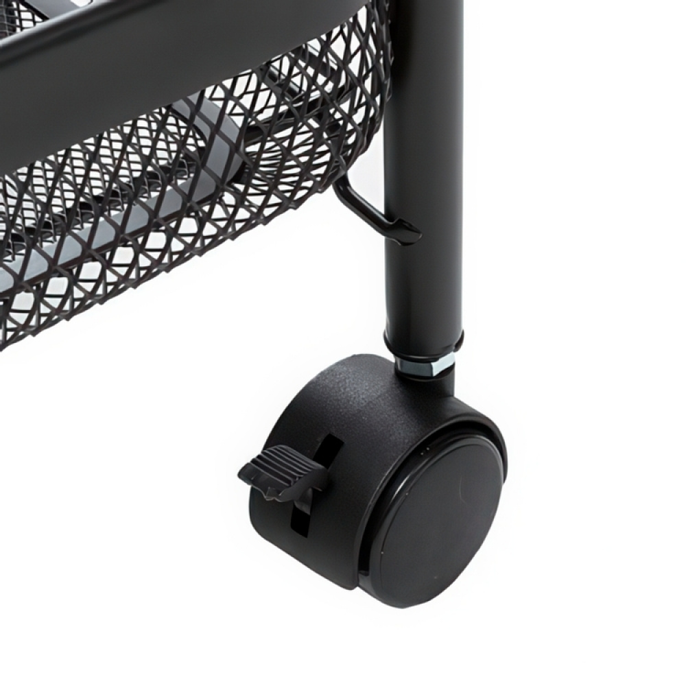 Förvaringsvagn i metall, MAYAJ BASKET TROLLEY, 46,5 x 26,5 x H 79 cm, Svart i gruppen Förvaring / Köksförvaring hos SmartaSaker.se (40883)