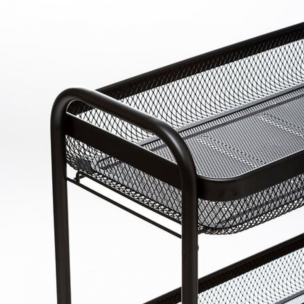 Förvaringsvagn i metall, MAYAJ BASKET TROLLEY, 46,5 x 26,5 x H 79 cm, Svart i gruppen Förvaring / Köksförvaring hos SmartaSaker.se (40883)