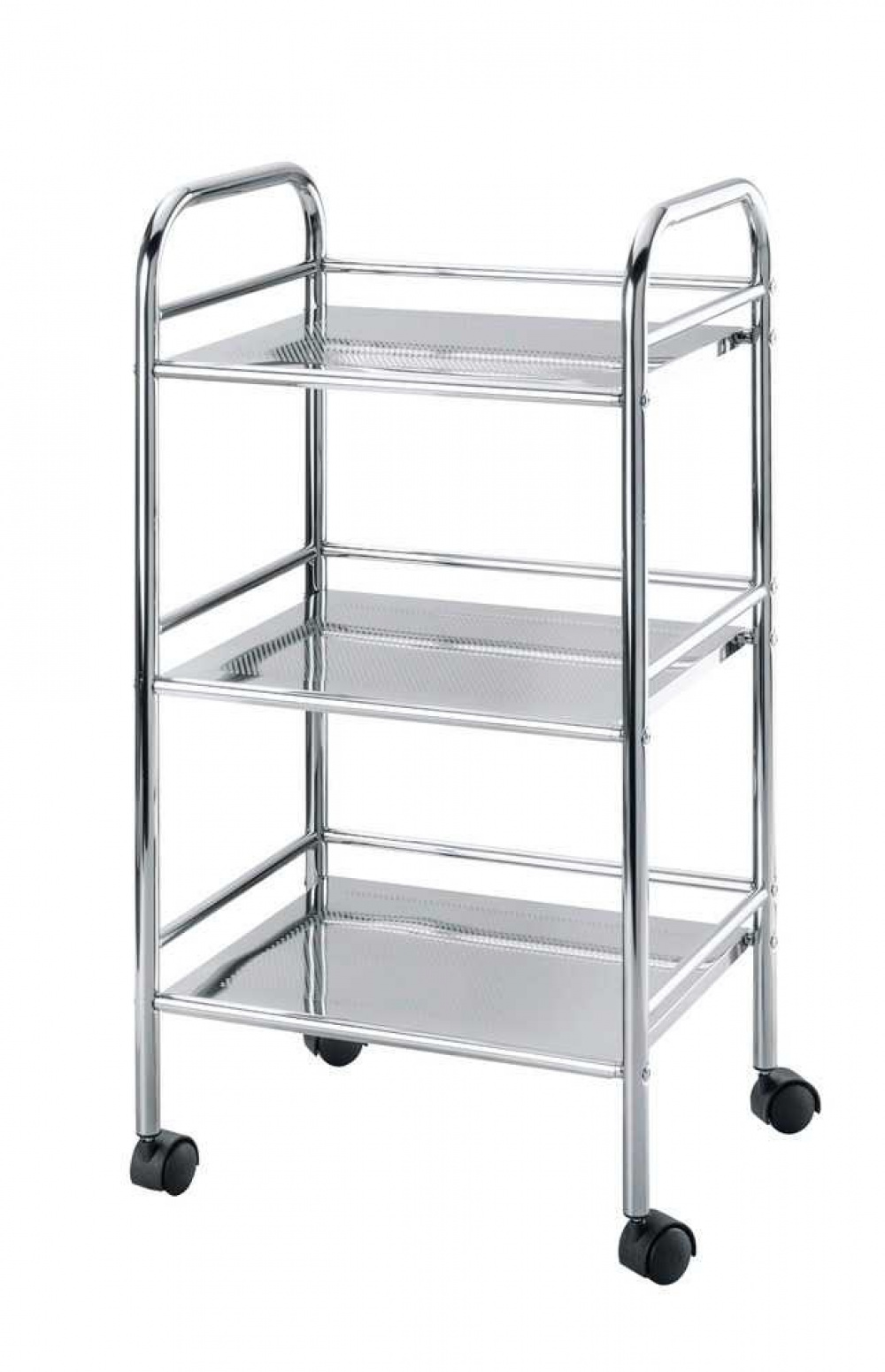 Förvaringsvagn med 3 hyllor, CHROME HOUSHOLD TROLLEY, 41 x 32 x H 75 cm, Krom i gruppen Förvaring / Köksförvaring hos SmartaSaker.se (40884)