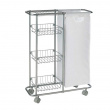 Förvaringsvagn med tvättsäck, COLLECTION TROLLEY, 58 x 20 x H 80 cm, Silvergrå Förvaringsvagn med tvättsäck, COLLECTION TROLLEY, 58 x 20 x H 80 cm, Silvergrå