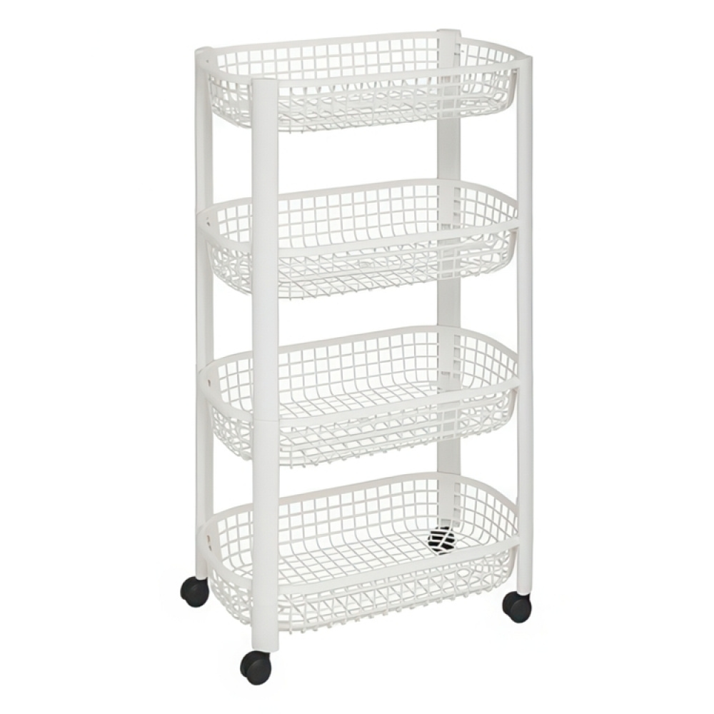Förvaringsvagn, 4 TIERS BASKETS TROLLEY, 46,5 x 25,5 x H 79 cm i gruppen Förvaring / Badrumsförvaring hos SmartaSaker.se (40886)