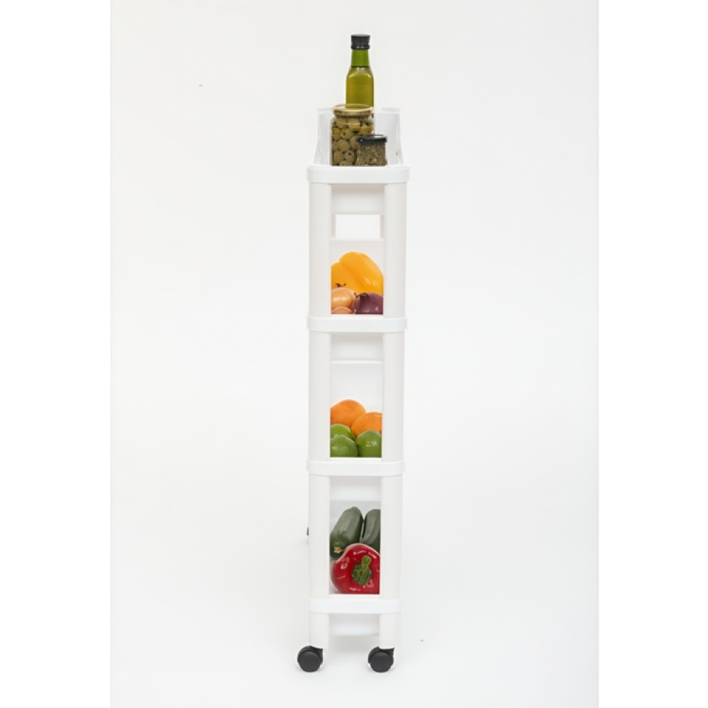 Förvaringsvagn, 4 TIERS EXTEND TROLLEY, 37,5~60 x 15 x H 78,5 cm i gruppen Förvaring / Hallförvaring hos SmartaSaker.se (40887)