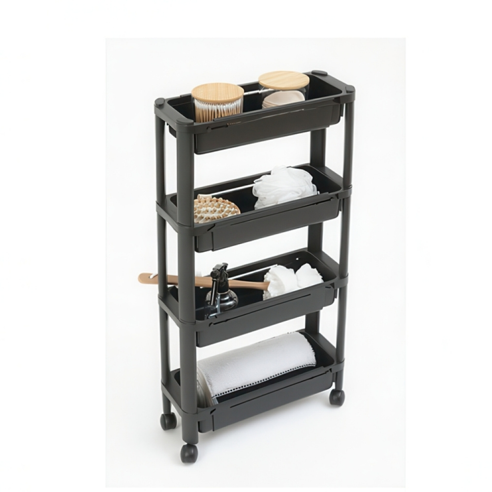 Förvaringsvagn, 4 TIERS EXTEND TROLLEY, 37,5~60 x 15 x H 78,5 cm i gruppen Förvaring / Hallförvaring hos SmartaSaker.se (40887)