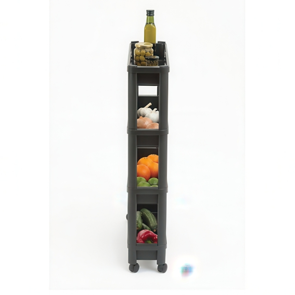 Förvaringsvagn, 4 TIERS EXTEND TROLLEY, 37,5~60 x 15 x H 78,5 cm i gruppen Förvaring / Hallförvaring hos SmartaSaker.se (40887)