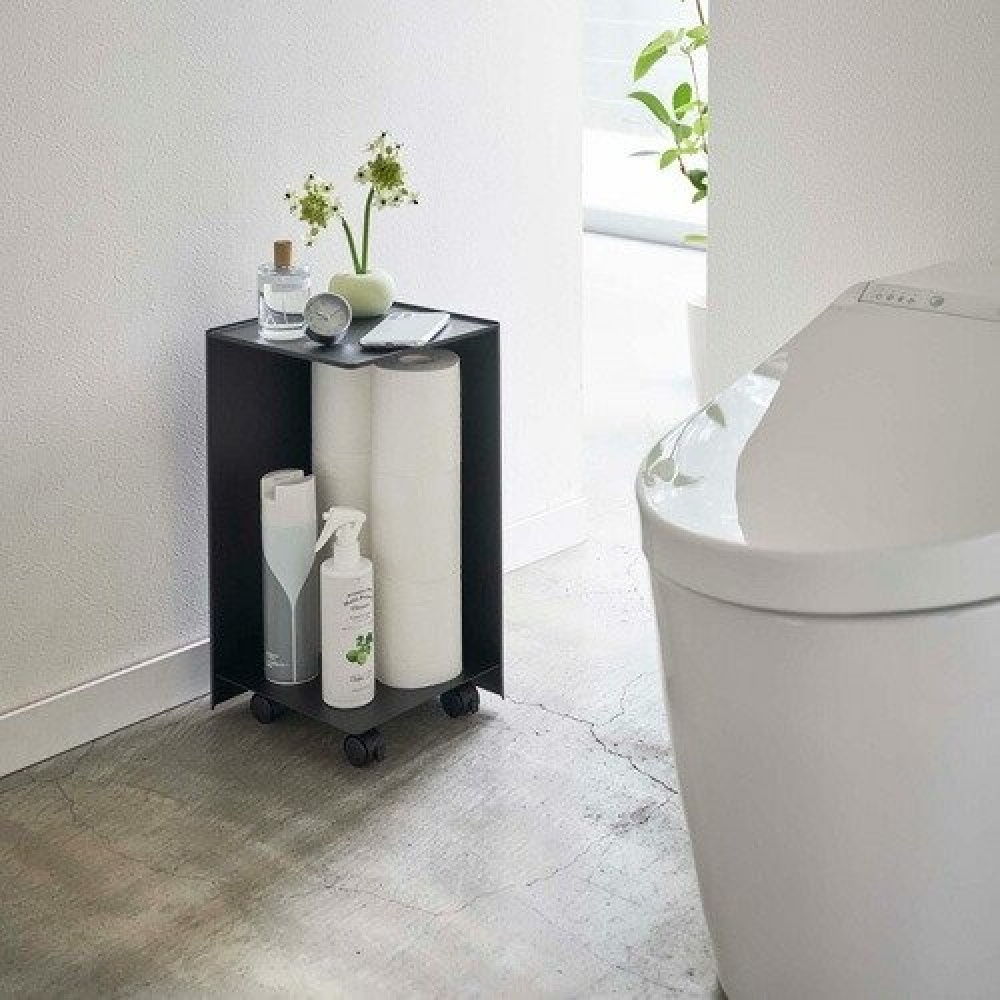 Förvaringsvagn, Fyrkantig, TOWER ROLLING ORGANISER, 24 x 24 x H 44 cm, Svart i gruppen Förvaring / Köksförvaring hos SmartaSaker.se (40888)