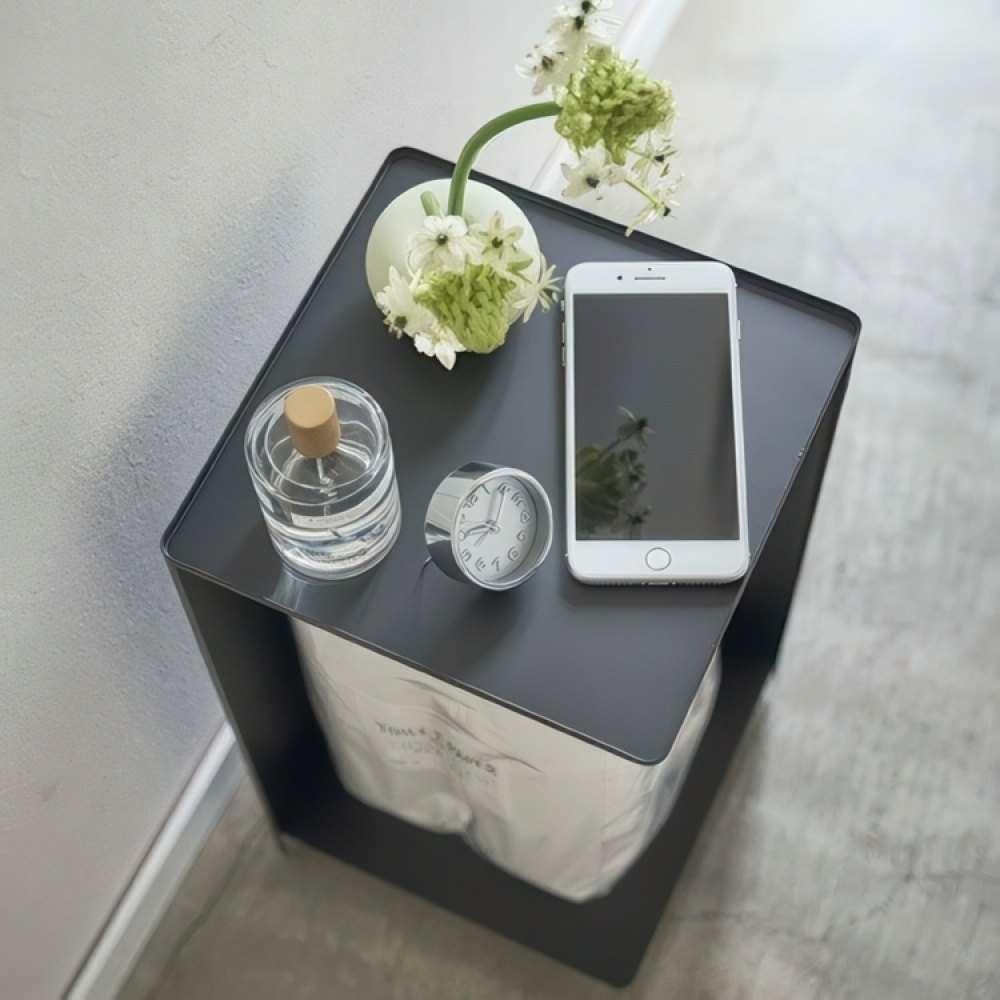 Förvaringsvagn, Fyrkantig, TOWER ROLLING ORGANISER, 24 x 24 x H 44 cm, Svart i gruppen Förvaring / Köksförvaring hos SmartaSaker.se (40888)