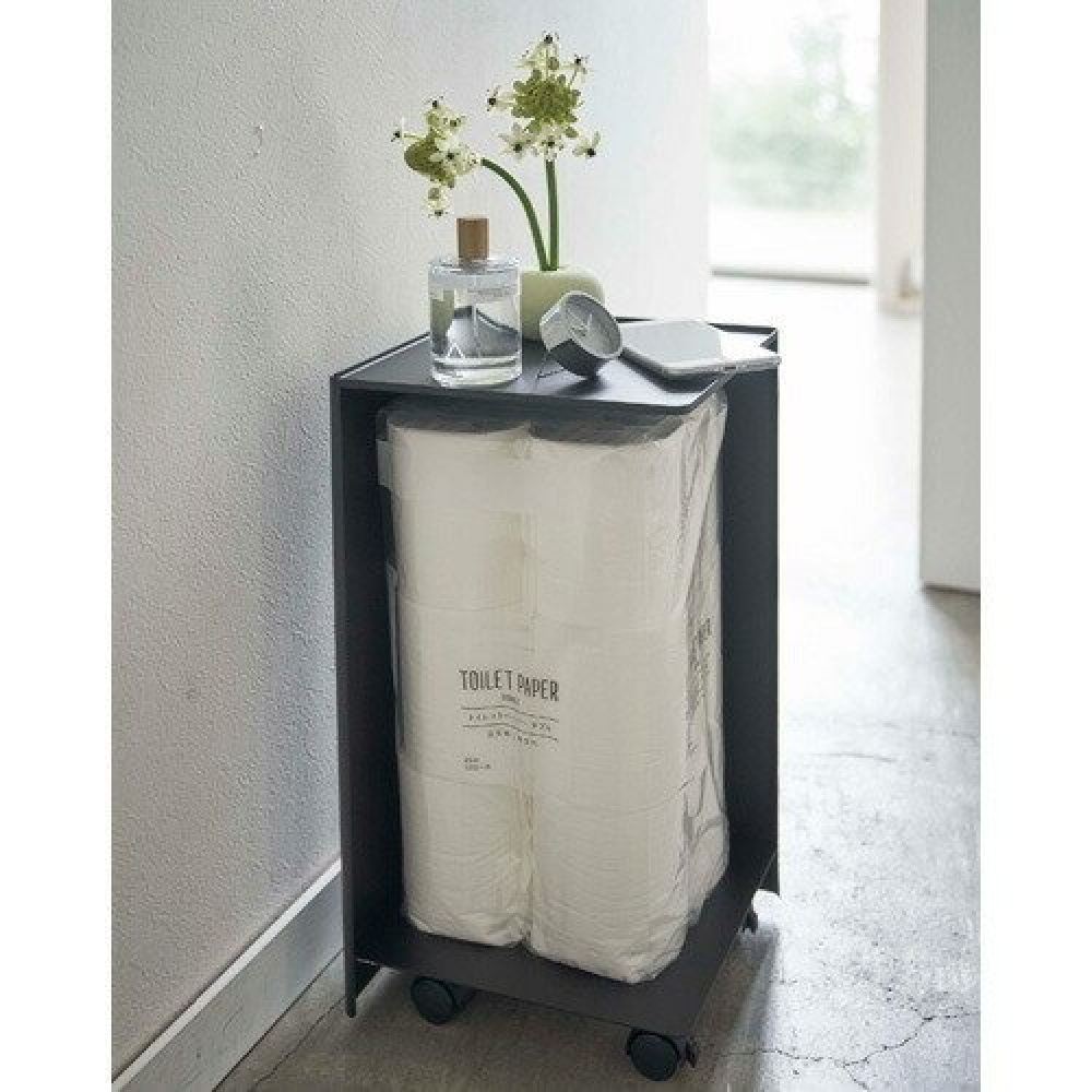 Förvaringsvagn, Fyrkantig, TOWER ROLLING ORGANISER, 24 x 24 x H 44 cm, Svart i gruppen Förvaring / Köksförvaring hos SmartaSaker.se (40888)