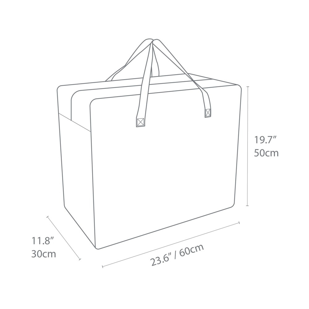 Förvaringsväska, BIGSO SOFT STORAGE BAG, 60 x 30 x H50 cm, Grå i gruppen Förvaring / Förråd- och garageförvaring / Förvaringsväskor hos SmartaSaker.se (40896)