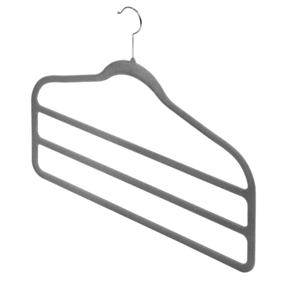 Galgar för 3 par byxor, 2 st, VELVET ANTI-SLIP, 45 cm i gruppen Förvaring / Garderobsförvaring / Galgar och hängare hos SmartaSaker.se (40898)