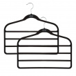 Galgar för 4 par byxor, 2 st, VELVET PANT HANGERS, 45 cm, Svart Galgar för 4 par byxor, 2 st, VELVET PANT HANGERS, 45 cm, Svart