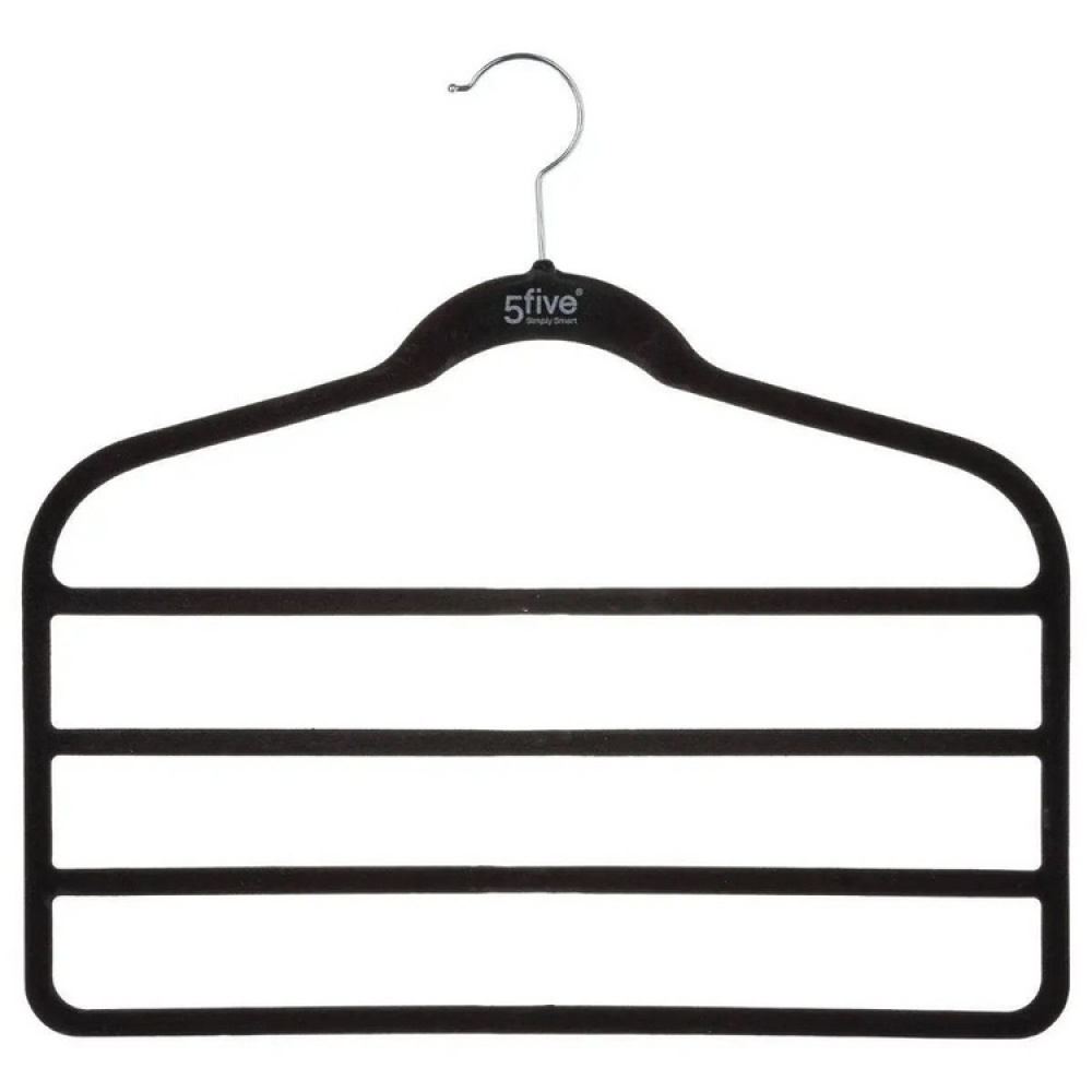 Galgar för 4 par byxor, 2 st, VELVET PANT HANGERS, 45 cm, Svart i gruppen Förvaring / Garderobsförvaring / Galgar och hängare hos SmartaSaker.se (40899)