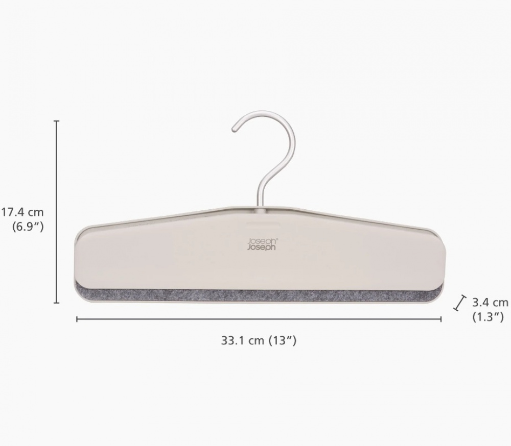 Galgar för byxor och kjolar, 2 st, ORDERLY EASY GRIP, Joseph Joseph, Grå-Beige i gruppen Förvaring / Garderobsförvaring / Galgar och hängare hos SmartaSaker.se (40900)