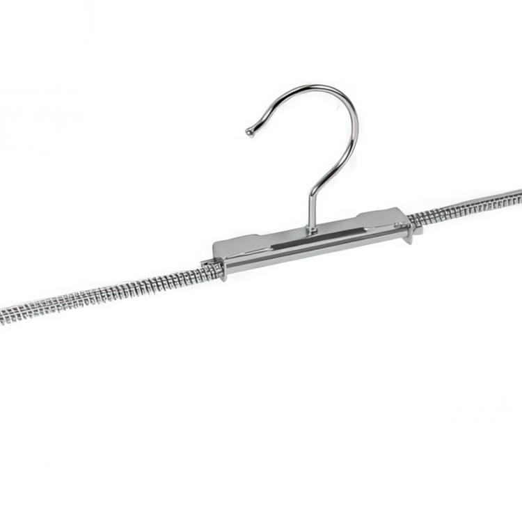 Galgar för Kjolar, 2 st, BLUE STRETCHER,Large 29 - 50 cm, Silver / Blå i gruppen Förvaring / Garderobsförvaring / Galgar och hängare hos SmartaSaker.se (40903)