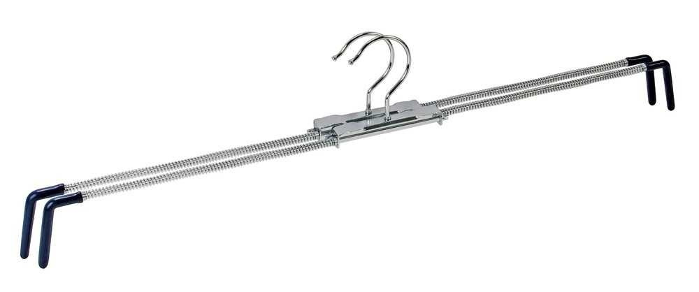 Galgar för Kjolar, 2 st, BLUE STRETCHER,Large 29 - 50 cm, Silver / Blå i gruppen Förvaring / Garderobsförvaring / Galgar och hängare hos SmartaSaker.se (40903)