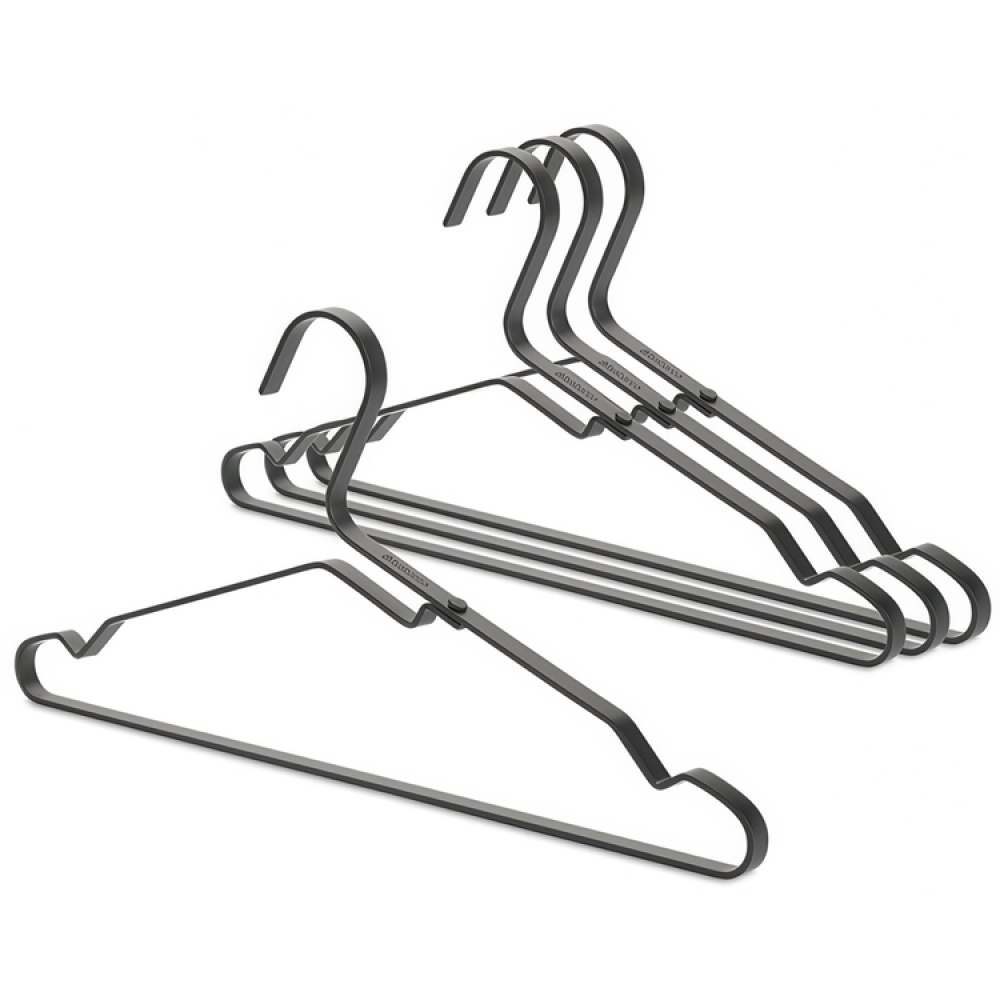 Galgar i Aluminium, 4 st, BRABANTIA NO STRETCH, 42 cm i gruppen Förvaring / Garderobsförvaring / Galgar och hängare hos SmartaSaker.se (40905)