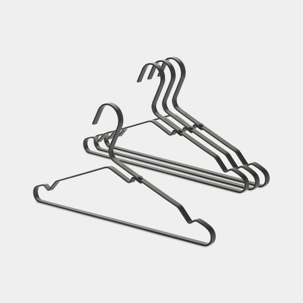 Galgar i Aluminium, 4 st, BRABANTIA NO STRETCH, 42 cm i gruppen Förvaring / Garderobsförvaring / Galgar och hängare hos SmartaSaker.se (40905)
