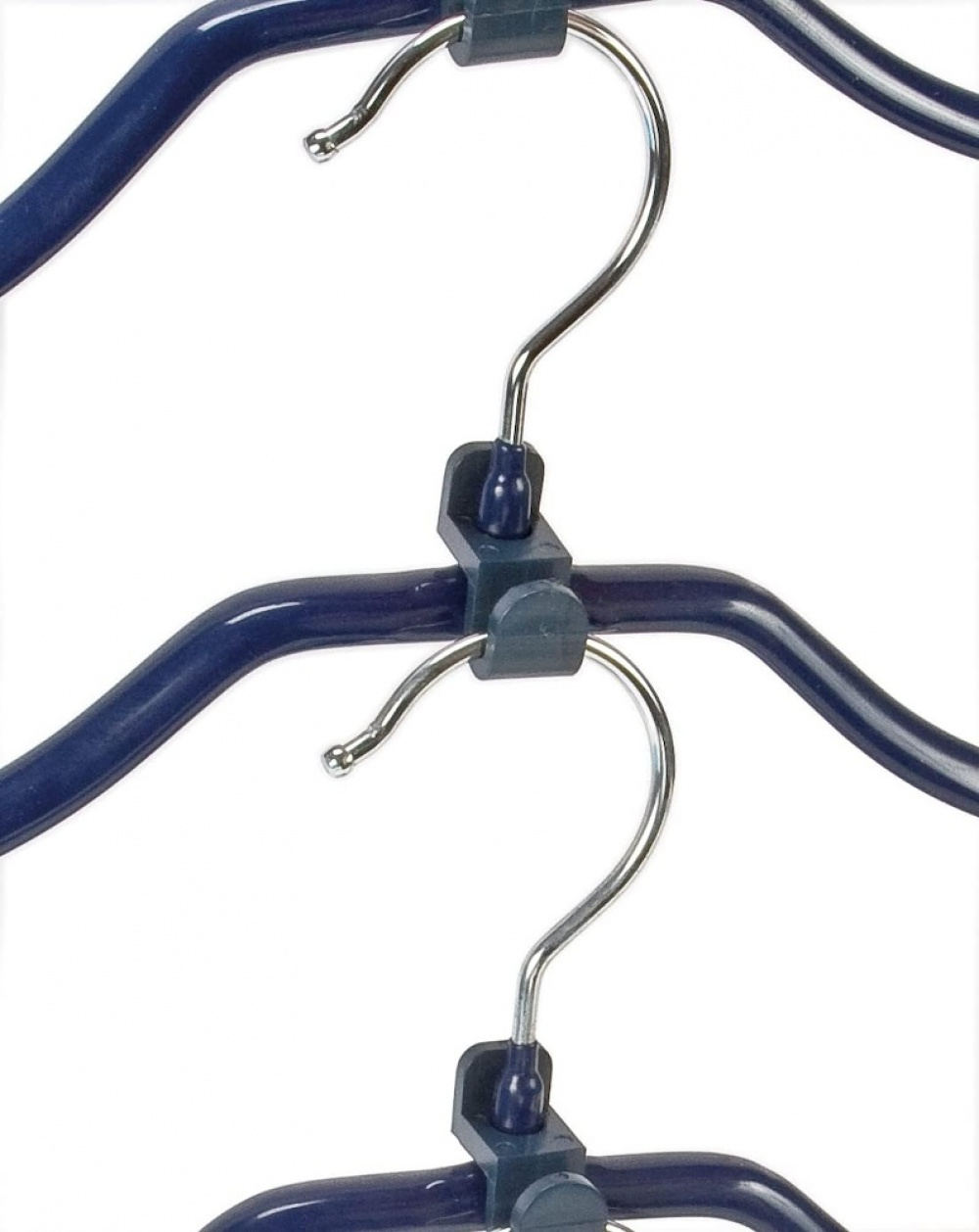 Galgar med extra krok, 4 st, BLUE CASCADE, 42 cm, Blåa i gruppen Förvaring / Garderobsförvaring / Galgar och hängare hos SmartaSaker.se (40912)
