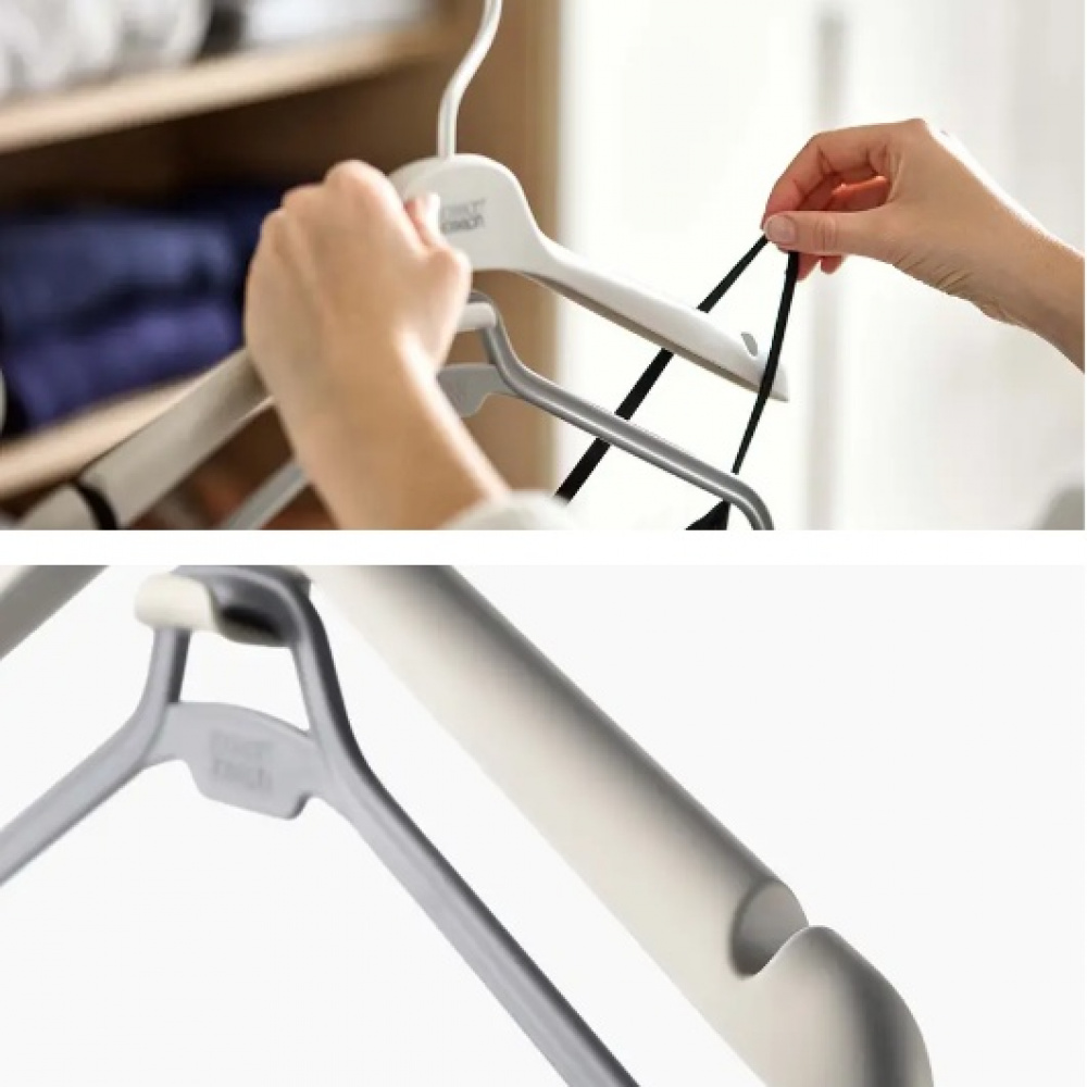 Galgar, 2 st, ORDERLY LONG GARMENT, Joseph Joseph, 42,5 cm, Grå-Beige i gruppen Förvaring / Garderobsförvaring / Galgar och hängare hos SmartaSaker.se (40913)