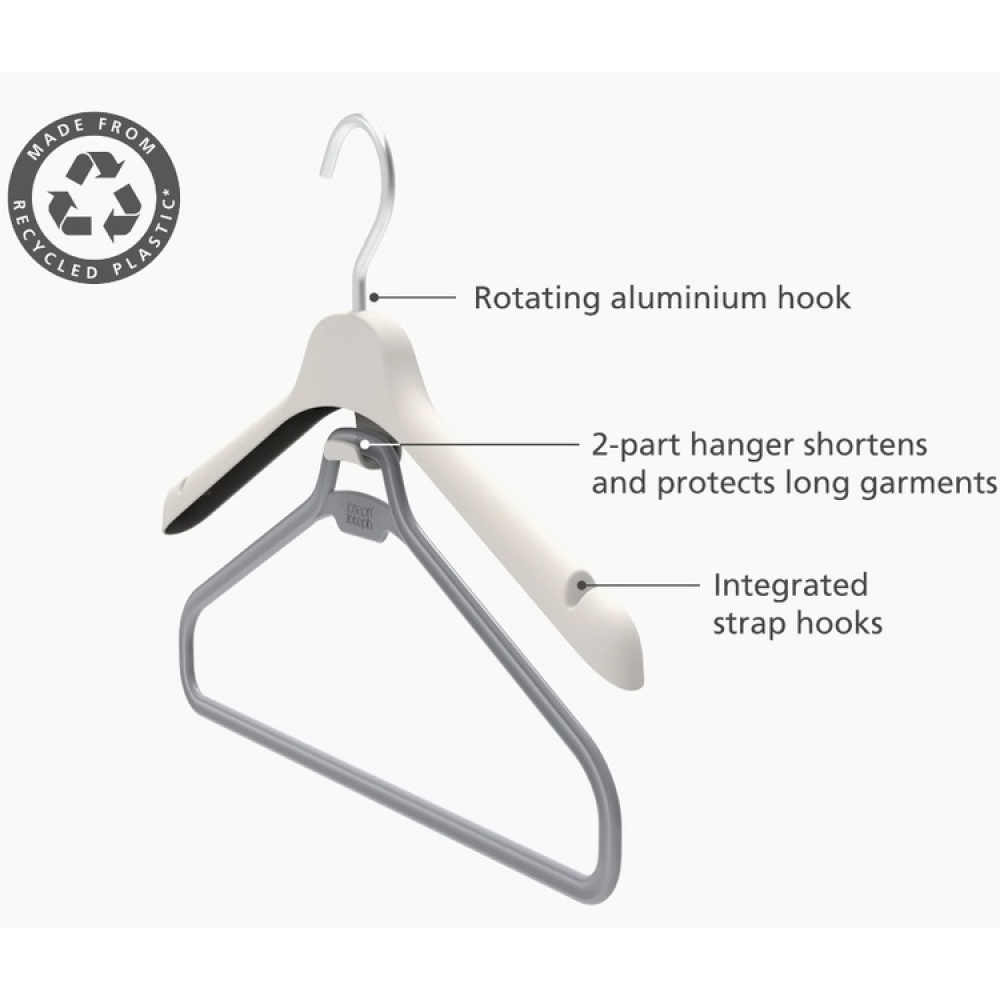 Galgar, 2 st, ORDERLY LONG GARMENT, Joseph Joseph, 42,5 cm, Grå-Beige i gruppen Förvaring / Garderobsförvaring / Galgar och hängare hos SmartaSaker.se (40913)