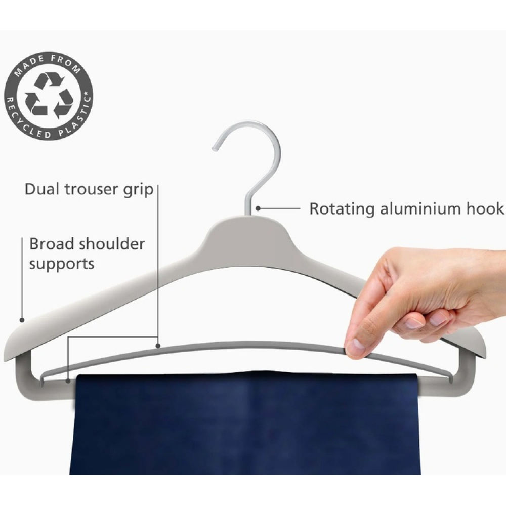 Galgar, 2 st, ORDERLY SUIT HANGERS, Joseph Joseph, 42 cm, Grå-Beige i gruppen Förvaring / Garderobsförvaring / Galgar och hängare hos SmartaSaker.se (40914)