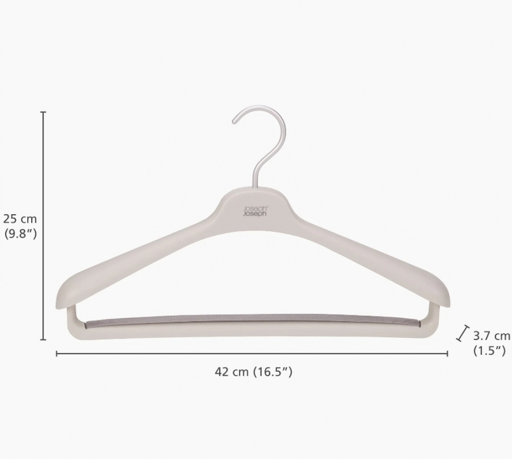 Galgar, 2 st, ORDERLY SUIT HANGERS, Joseph Joseph, 42 cm, Grå-Beige i gruppen Förvaring / Garderobsförvaring / Galgar och hängare hos SmartaSaker.se (40914)