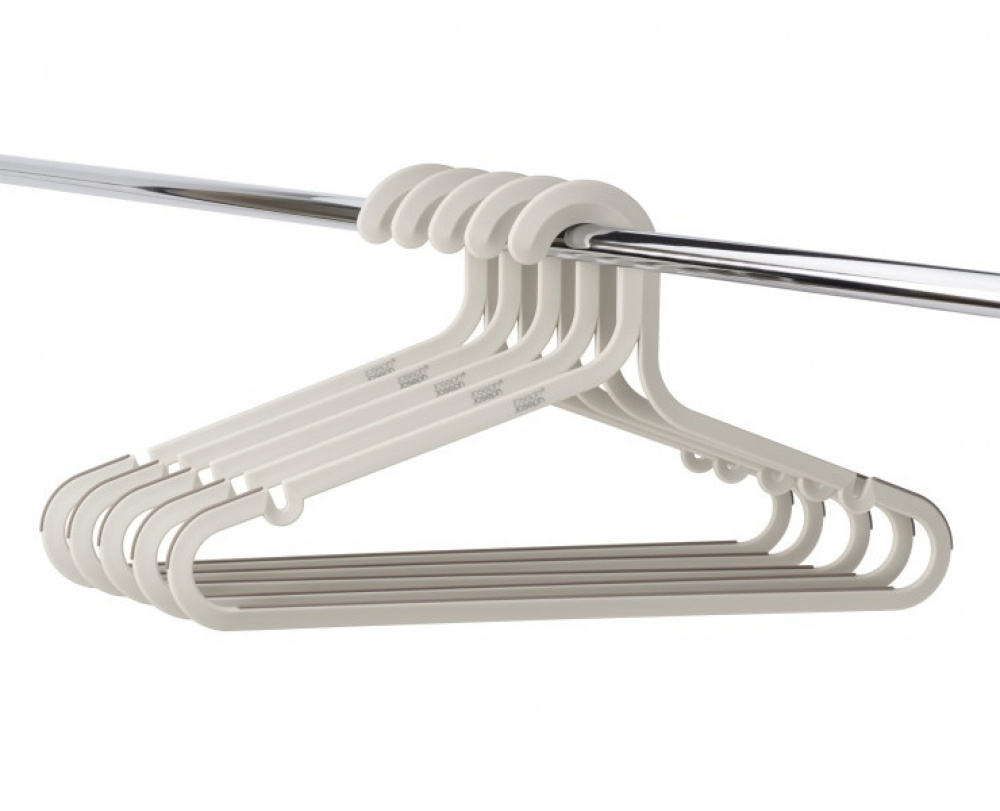Galgar, Anti slip, 5 st, ORDERLY ANTI-TANGLE, Joseph Joseph, 41,5 cm, Grå-Beige i gruppen Förvaring / Garderobsförvaring / Galgar och hängare hos SmartaSaker.se (40916)