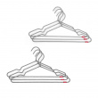 Galgar, Tygklädd metall, 6 st, PREMIUM NON-SLIP HANGERS, 40 cm, Svarta / grå Galgar, Tygklädd metall, 6 st, PREMIUM NON-SLIP HANGERS, 40 cm, Svarta / grå