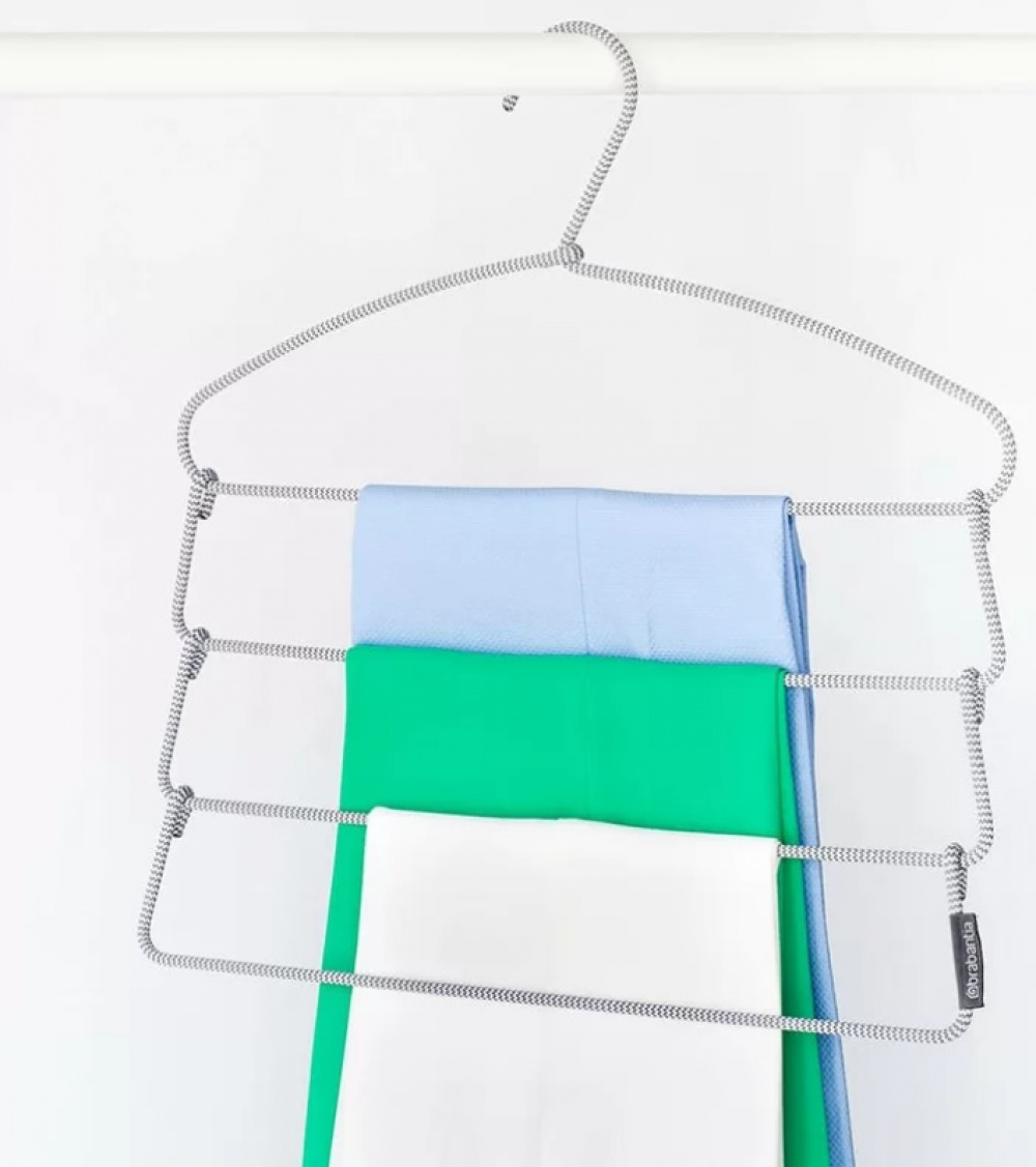 Galge för 4 par byxor, BRABANTIA SPACE-SAVER, 41,5 x H 42,5 cm , Svart / Vit i gruppen Förvaring / Garderobsförvaring / Galgar och hängare hos SmartaSaker.se (40926)