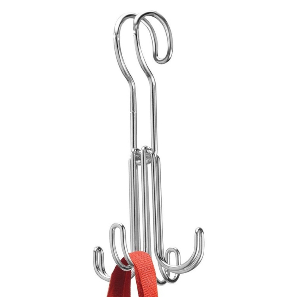 Galge för halsband & skärp, QUAD HOOK, Silver i gruppen Förvaring / Garderobsförvaring / Galgar och hängare hos SmartaSaker.se (40939)